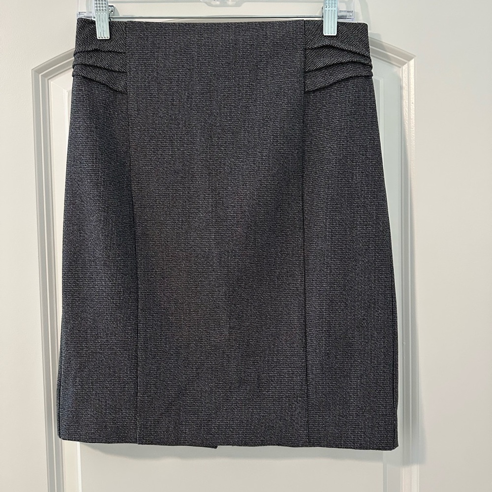 Express Gray Pleated Mini Pencil Skirt Work